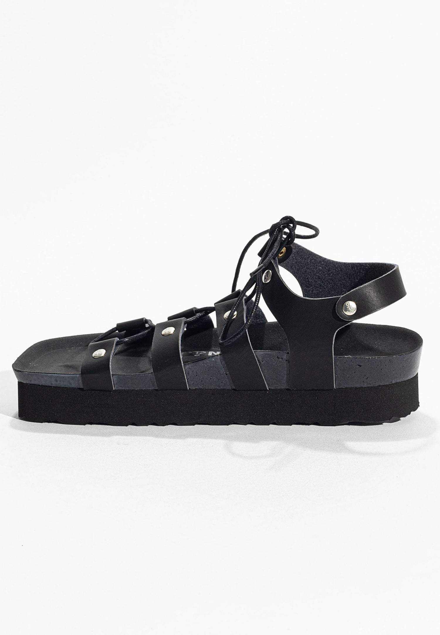 Jaen Black Platform Sandals