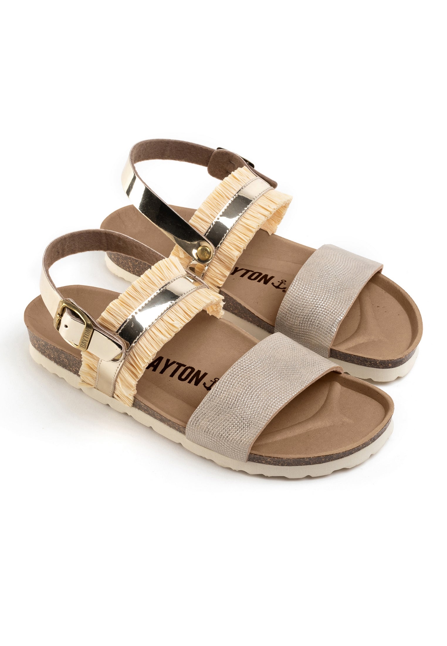 Sandalias Romane Multinovias Rafia Beige