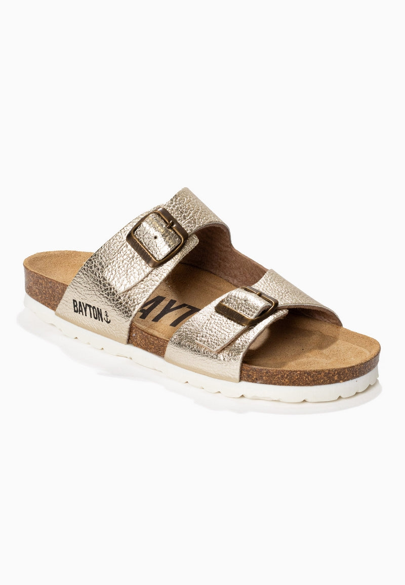 Ilithyie Gold 2 Strap Sandals