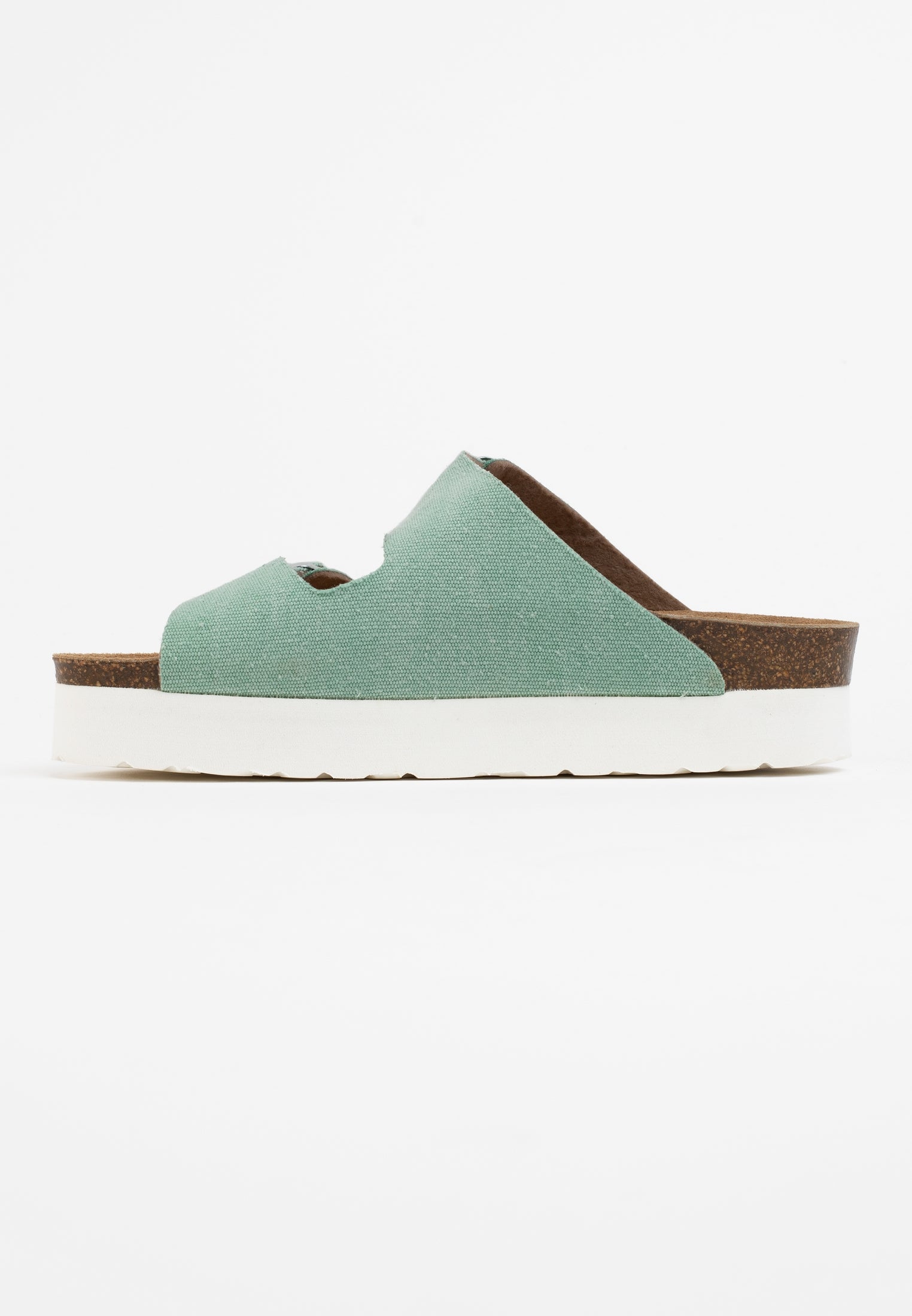 Pastel Green Space Platform Sandals