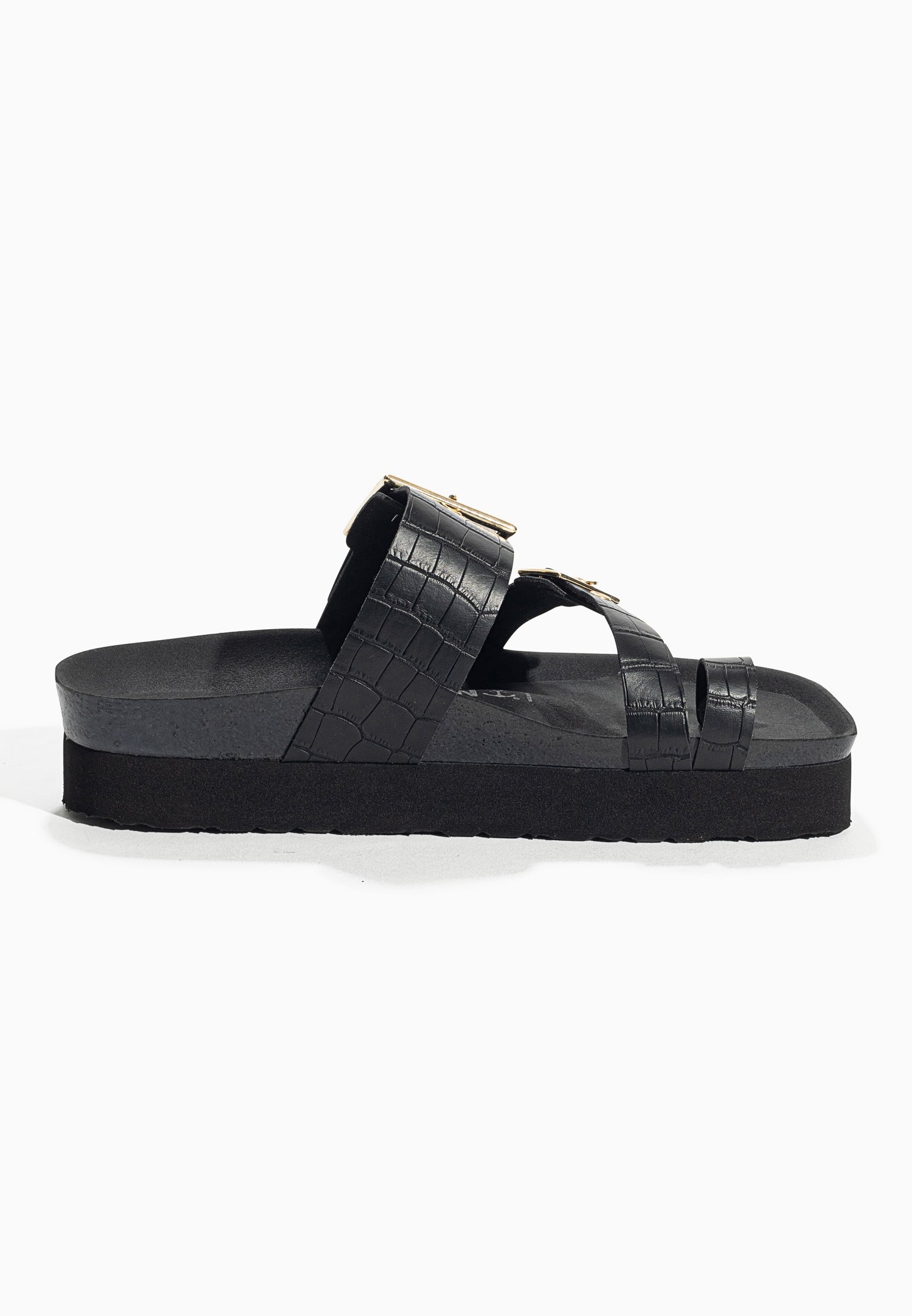 Lucrezia Black Platform Sandals