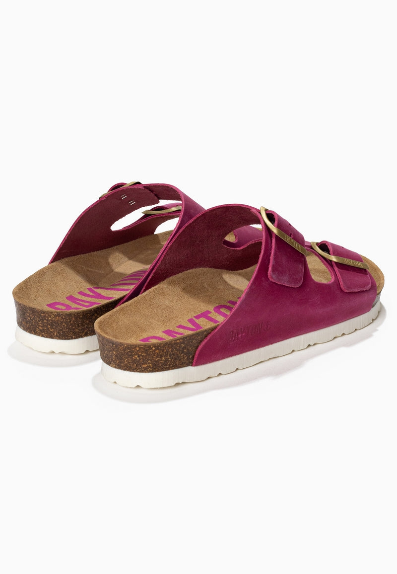 Atlas Fuschia 2 Strap Sandals 100% Leather