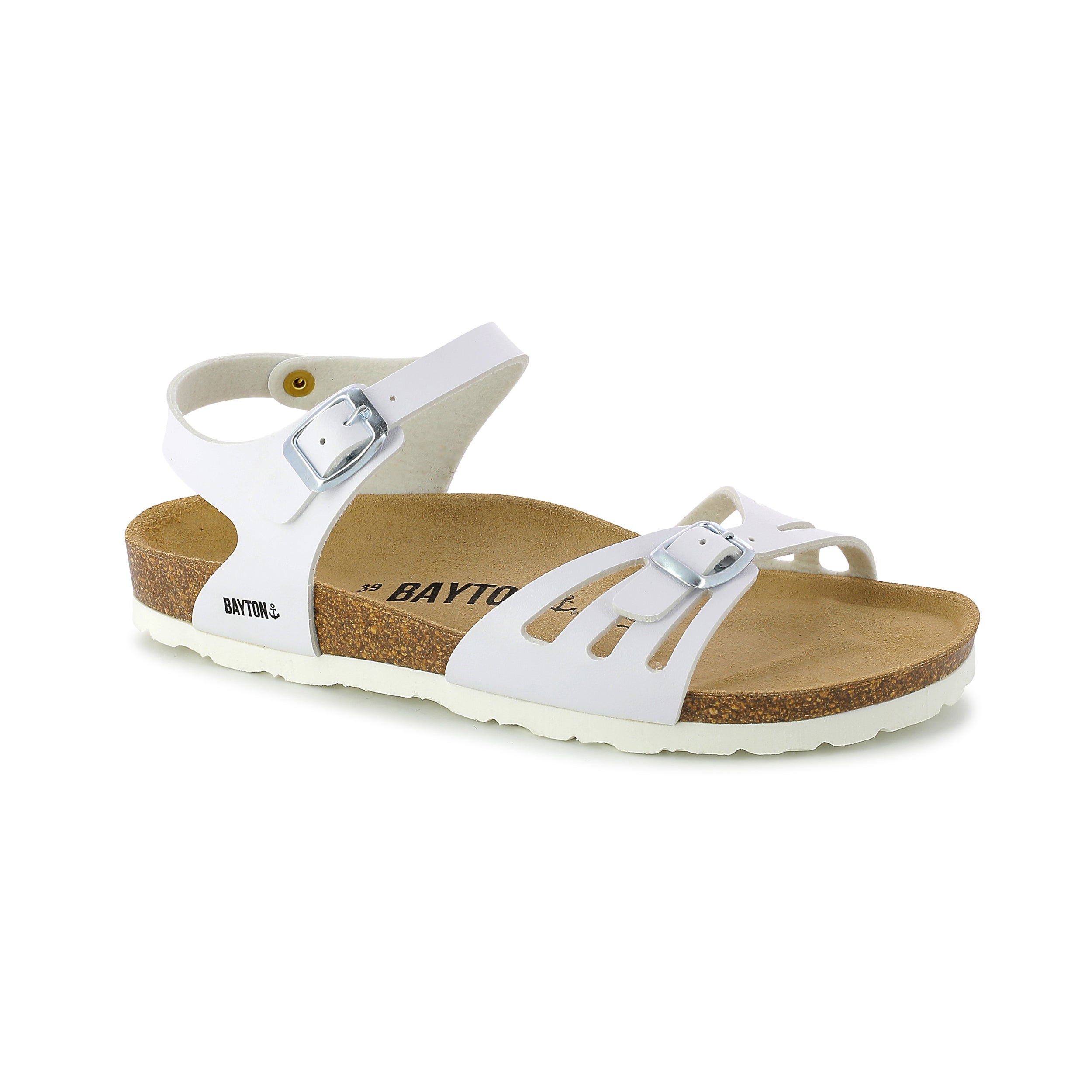 Eos White Multi-Strap Sandals