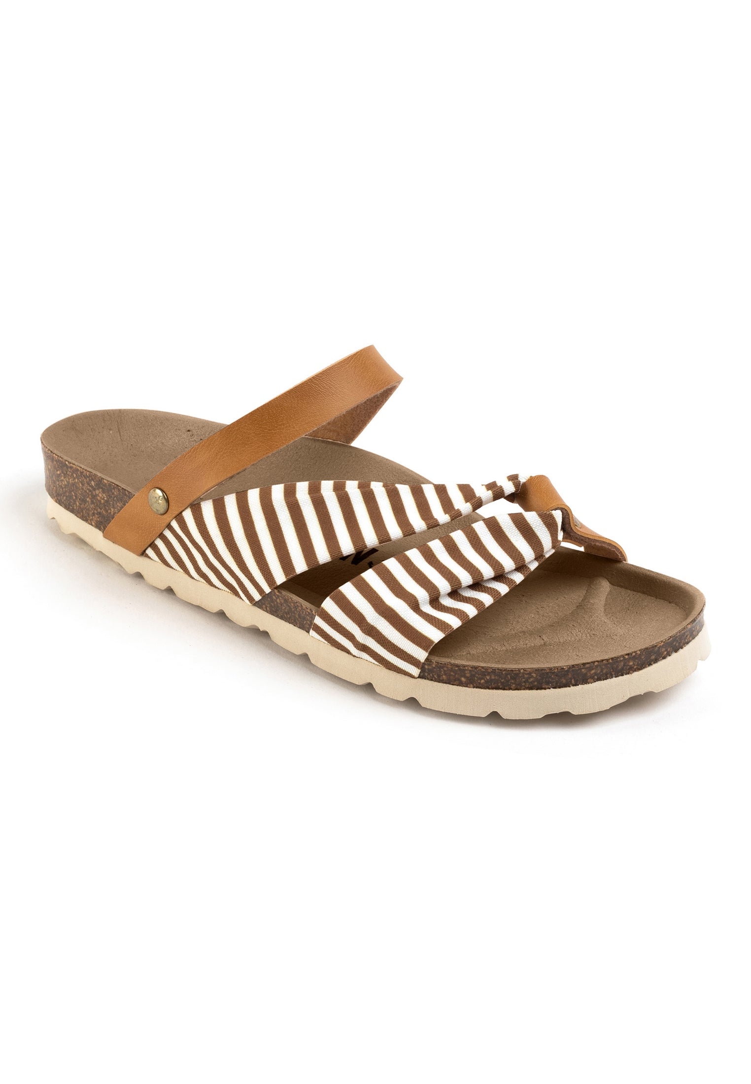 Sandales Figueira Beige Et Camel Multi-Brides