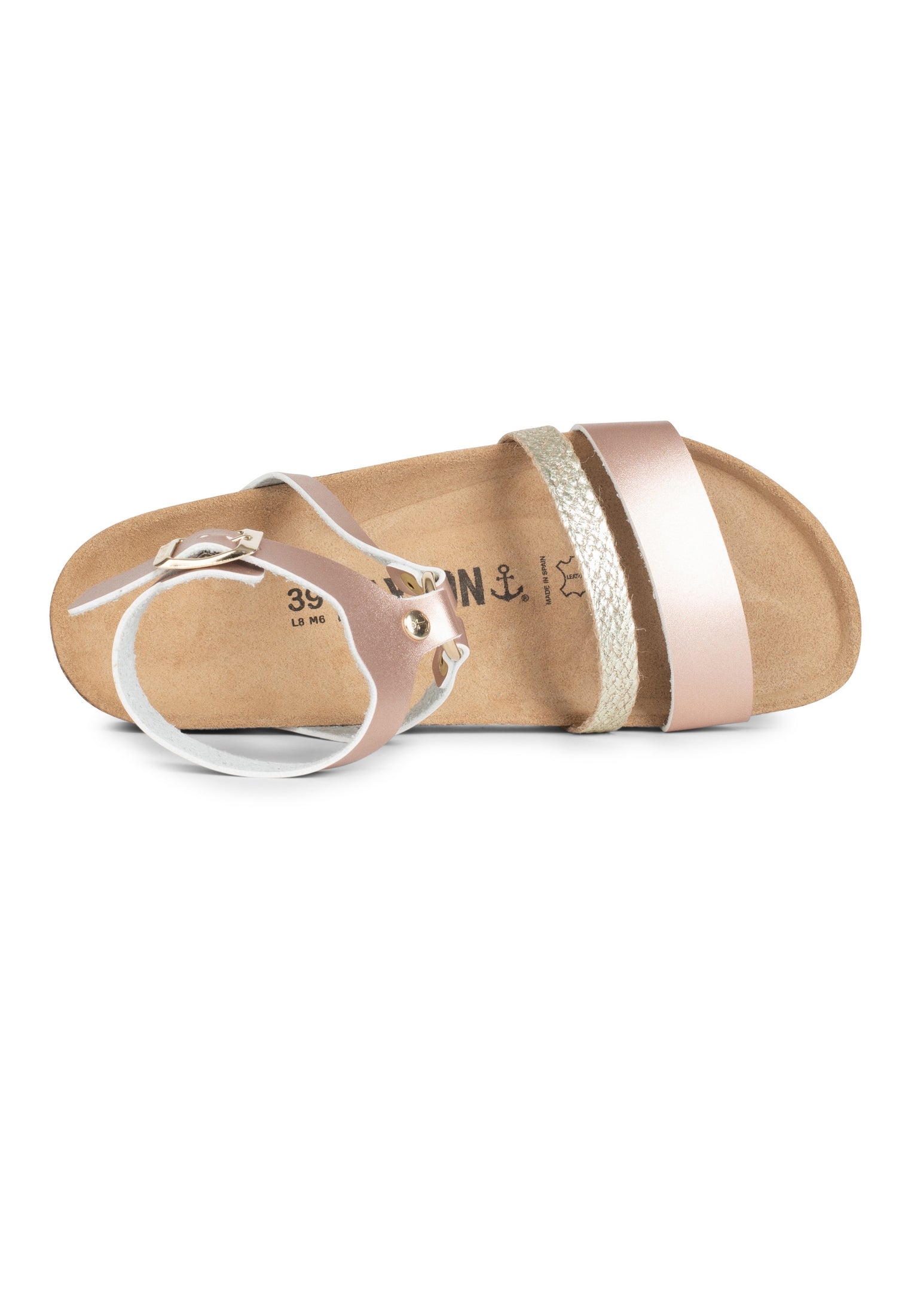 Ciotat Rose Gold Multi-Strap Sandals