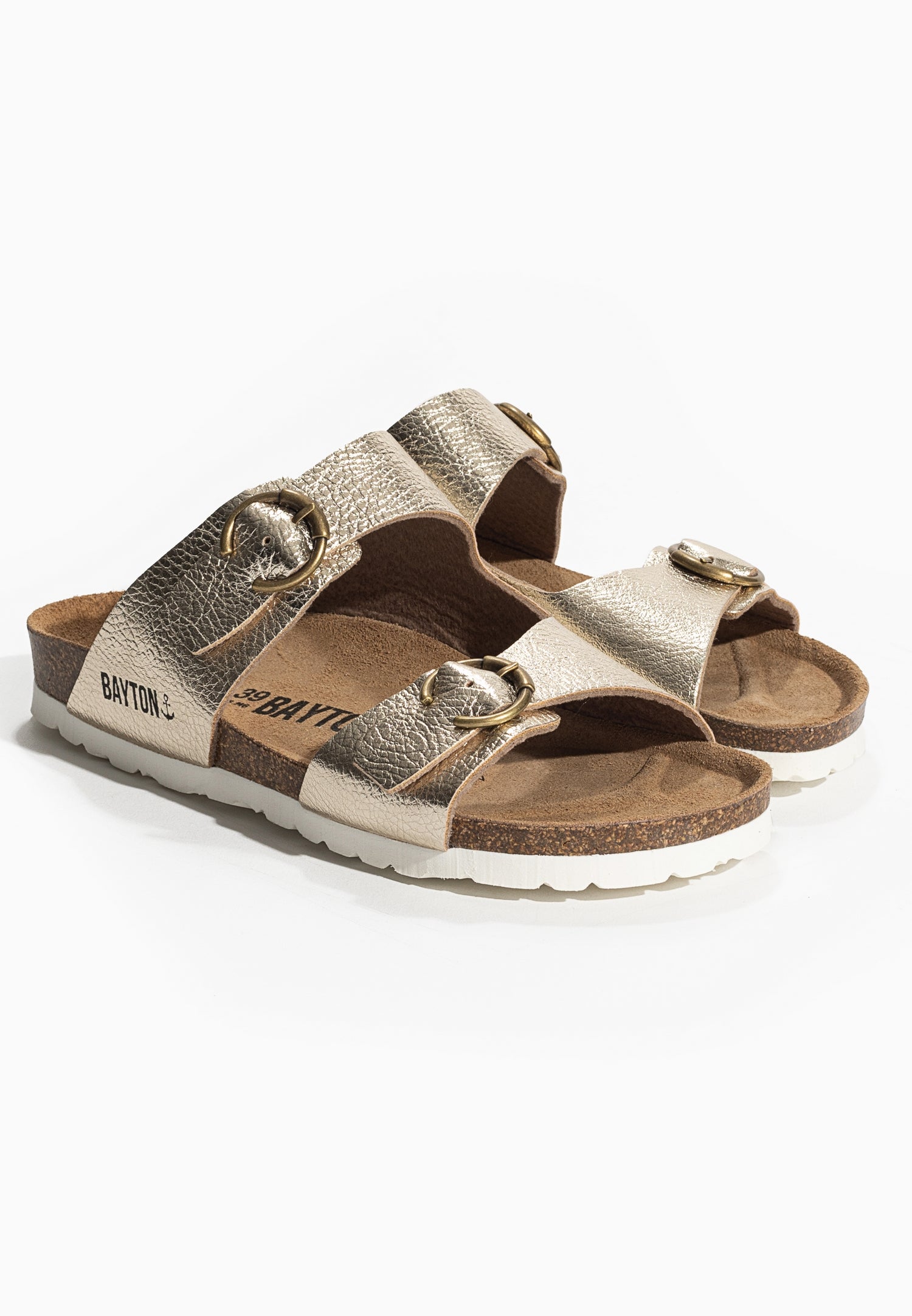 Ilithyie Gold 2 Strap Sandals