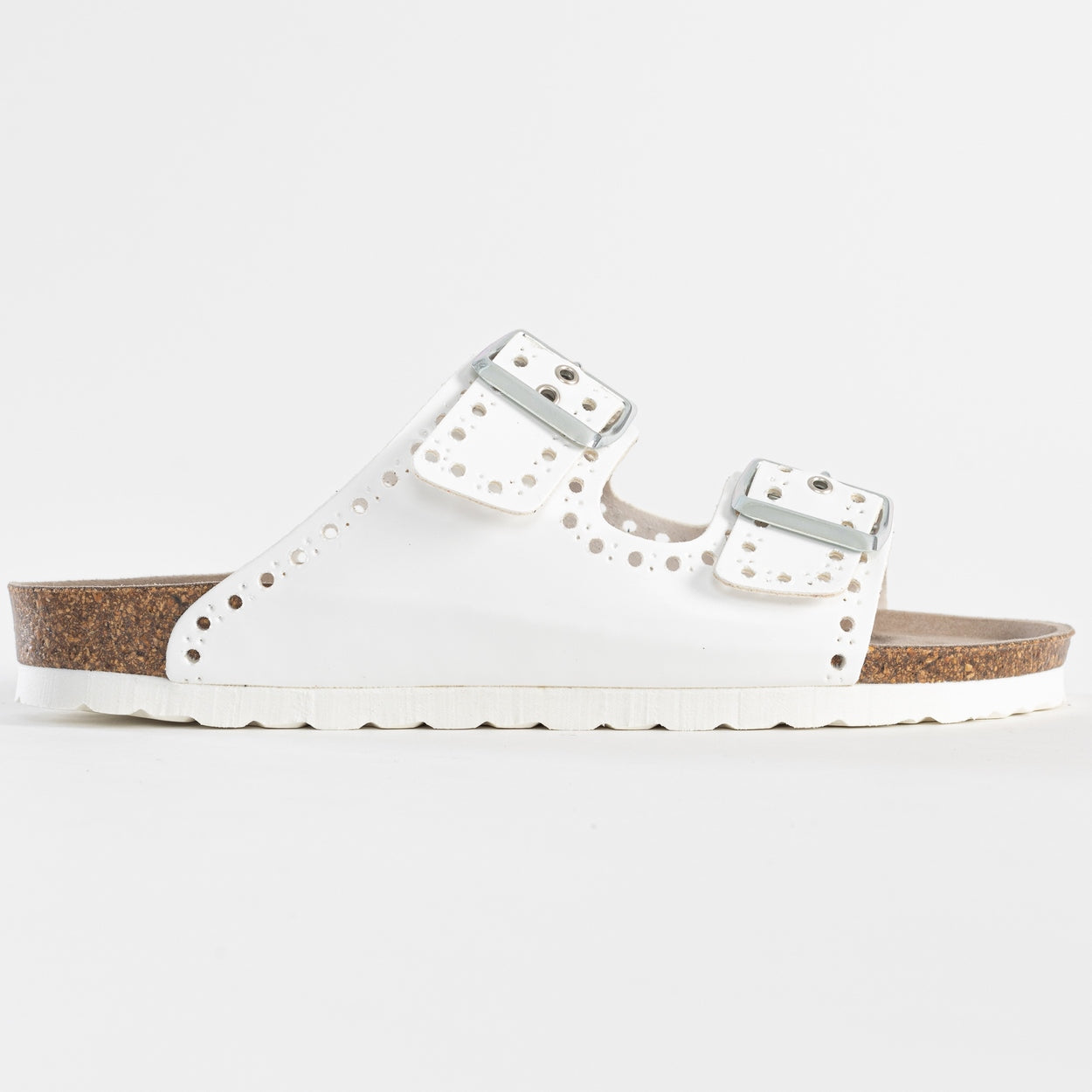 Atlas White 2 Strap Sandals