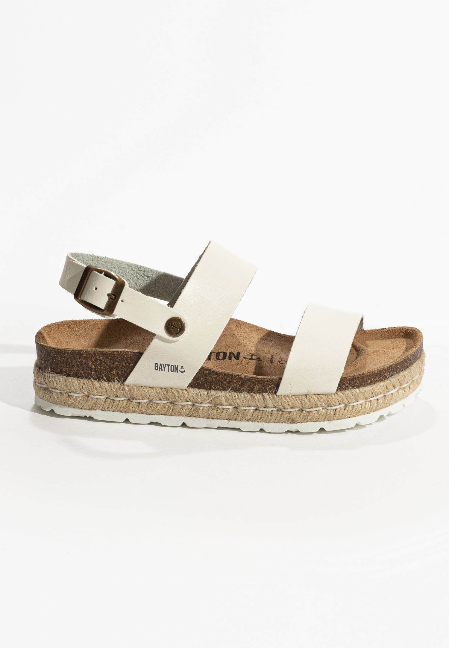 Kenji White Platform Sandals 100% Leather