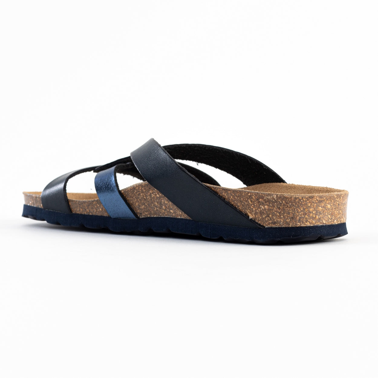 Santander Navy Blue Multi-Strap Sandals