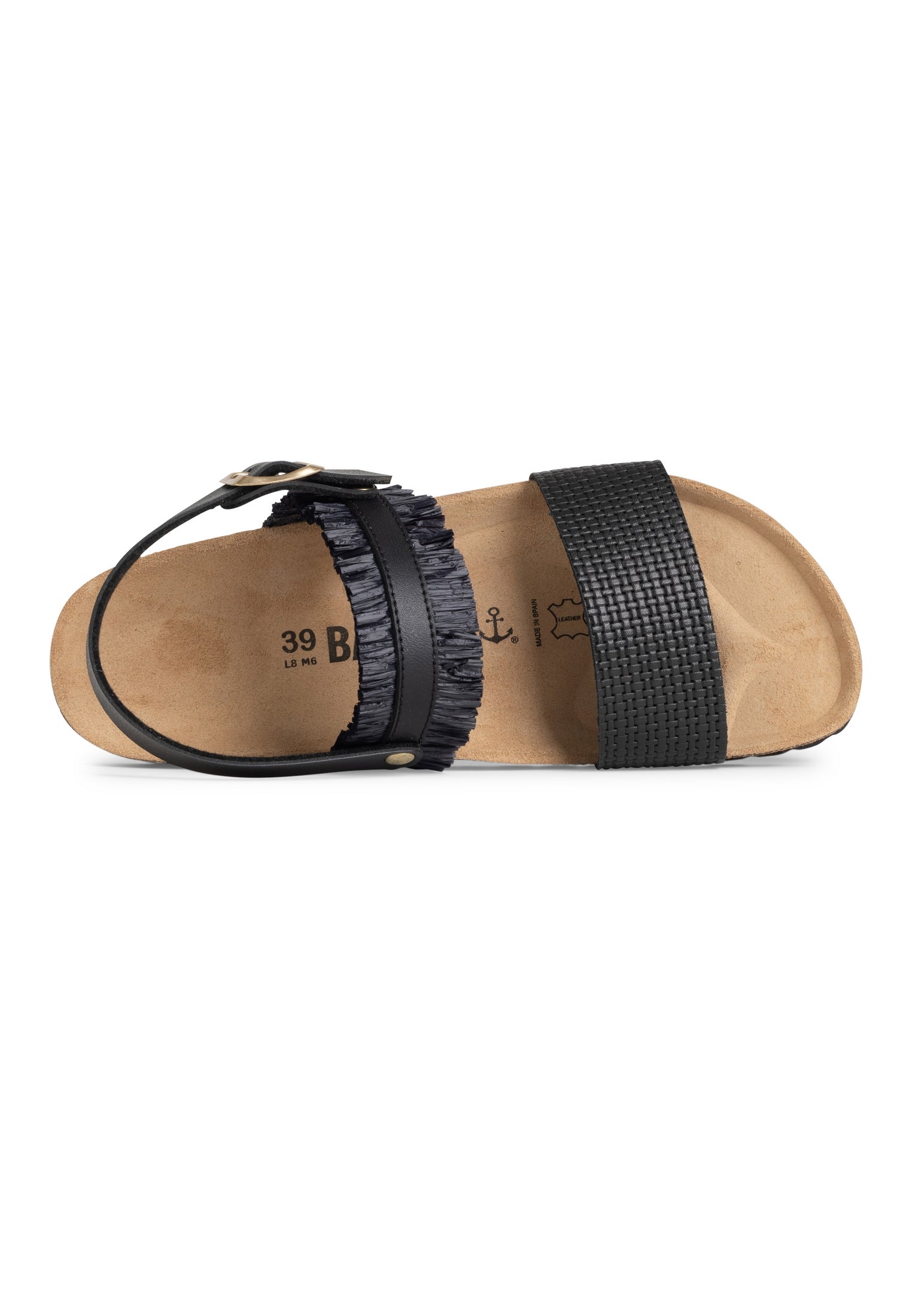 Romane Black Multi-Strap Sandals