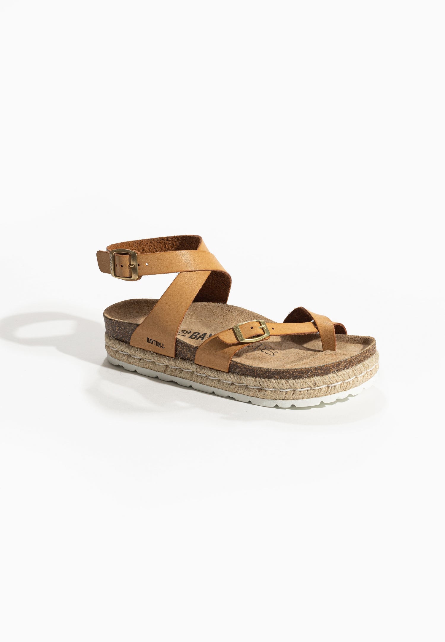 Den Camel Platform Sandals