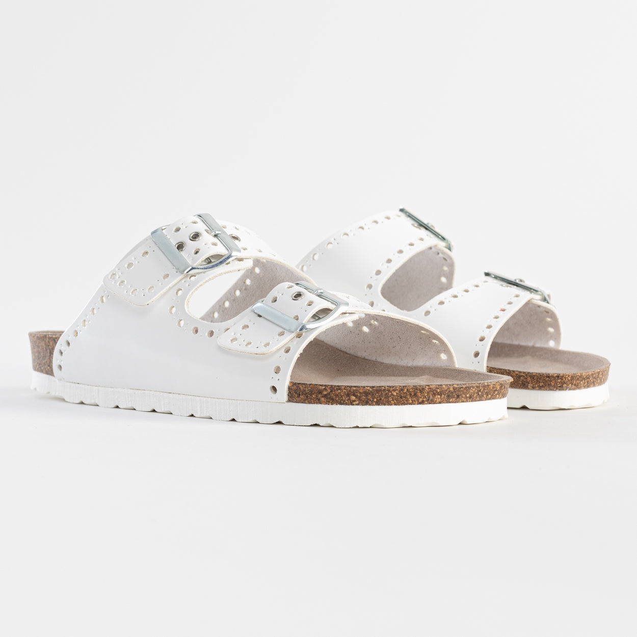 Sandalias Atlas 2 Tiras Blanco