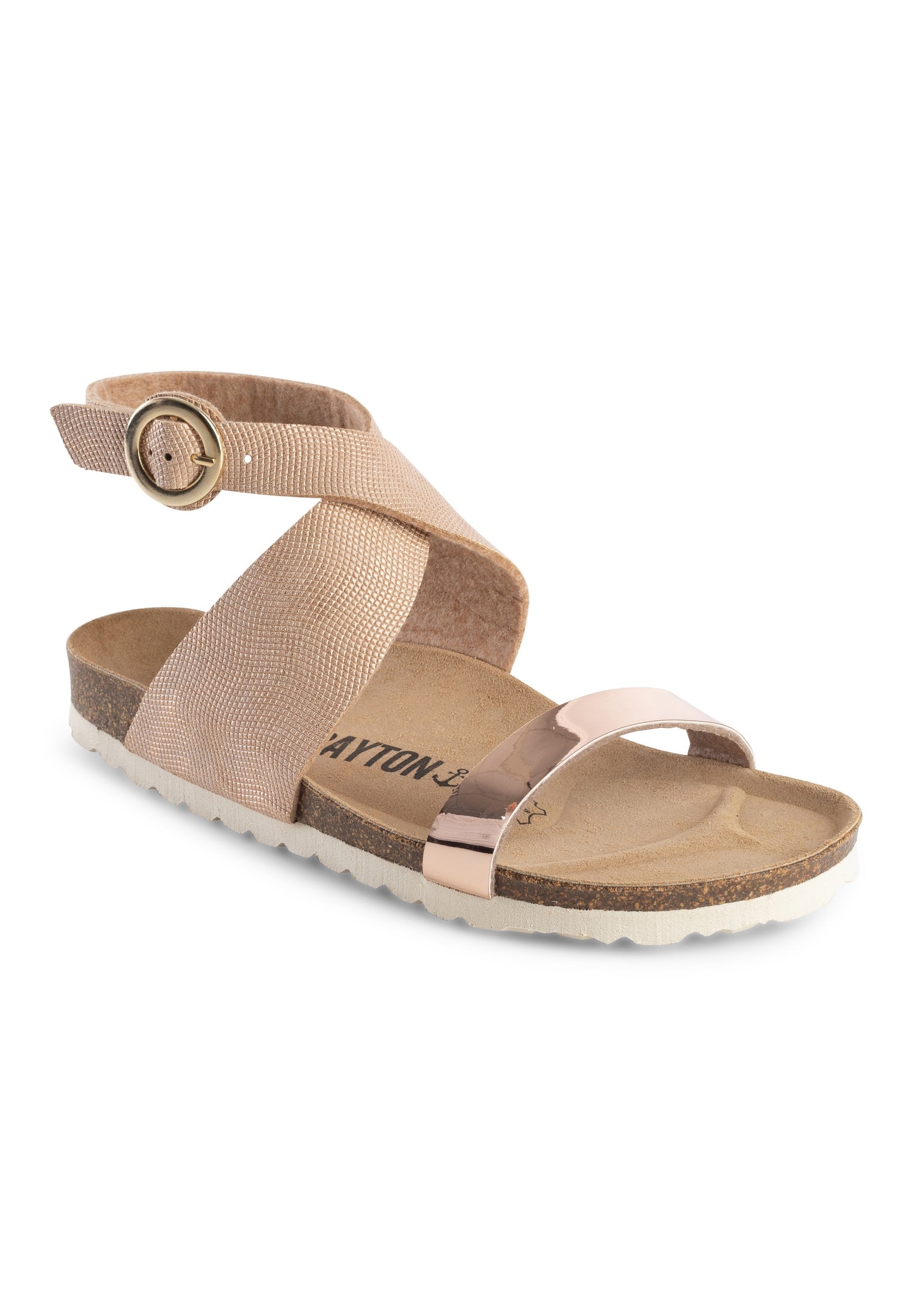 Sandalias Goelette Multinovias Beige Y Oro Rosa