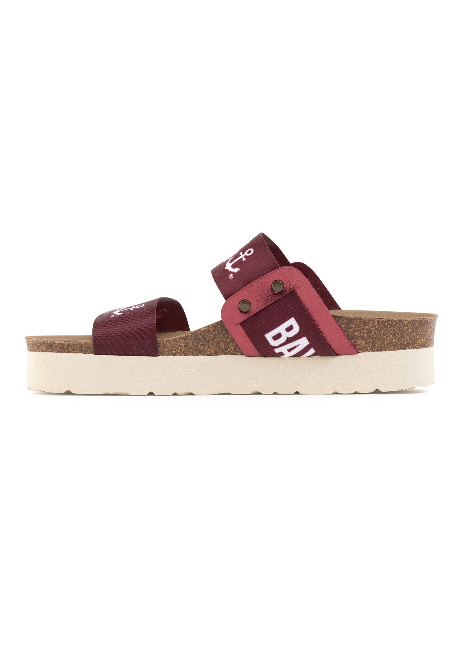 Solar Bordeaux 2 Strap Sandals