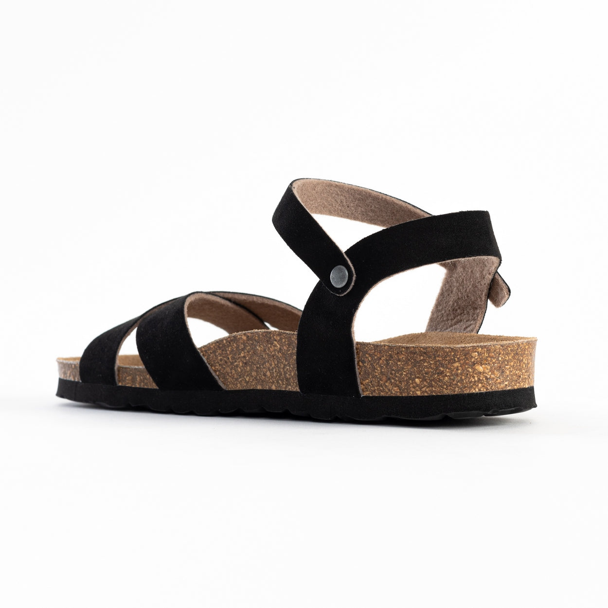 Vallado Black Multi-Strap Sandals