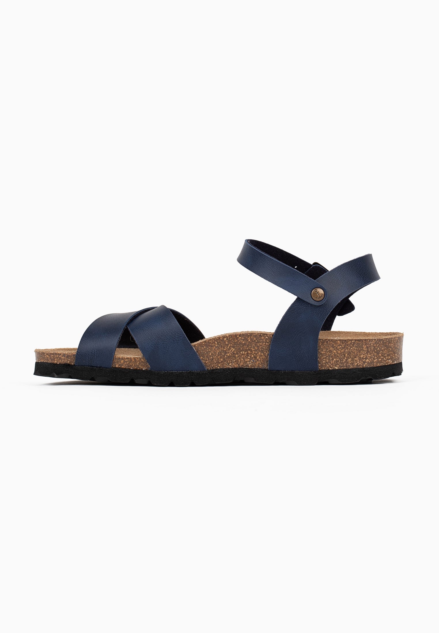 Vallado Navy Blue Multi-Strap Sandals