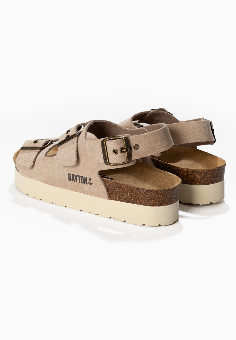 Sandales Achille Plus Beige à Plateforme