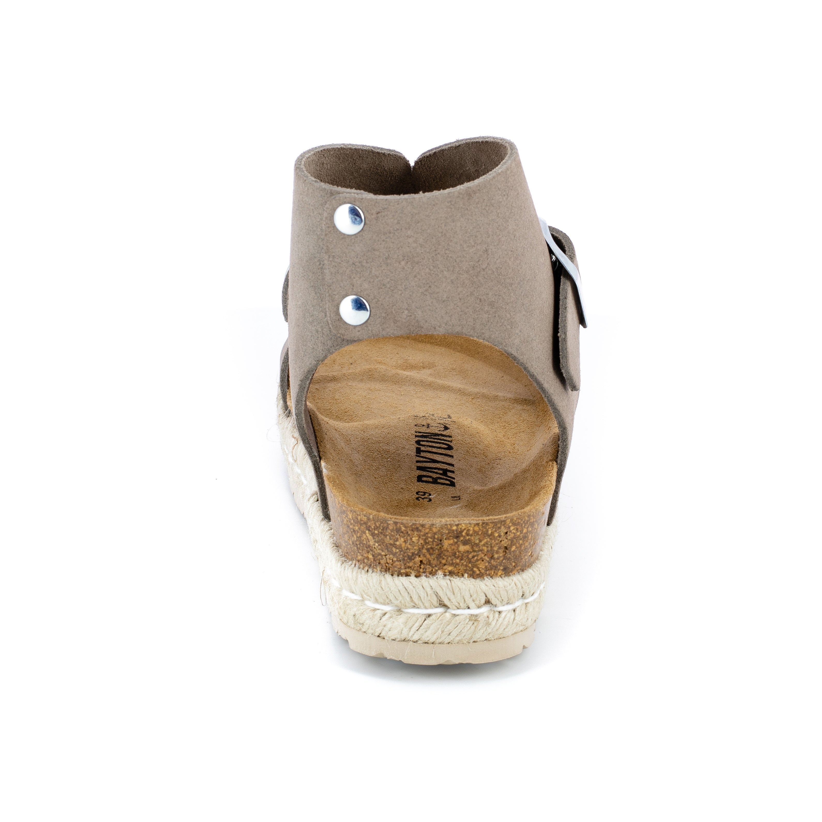 Dubbo Taupe Suede Leather Multi-Strap Platform Sandals