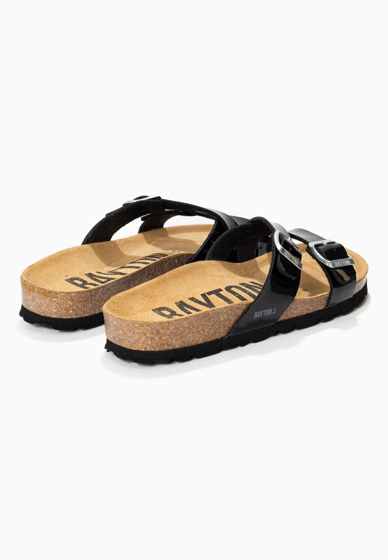 Cleo Black 2 Strap Sandals