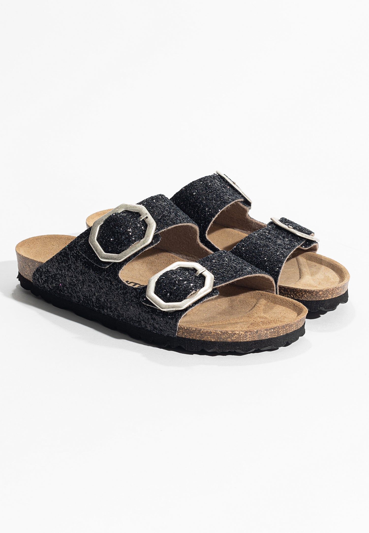 Sandalias Atlas Black con purpurina