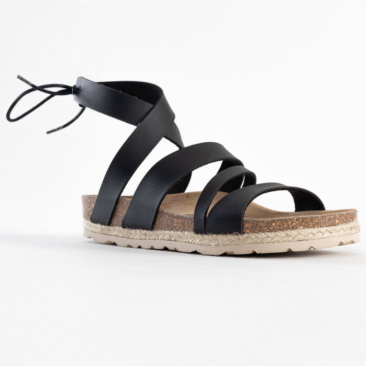 Braltar Black Multi-Strap Sandals