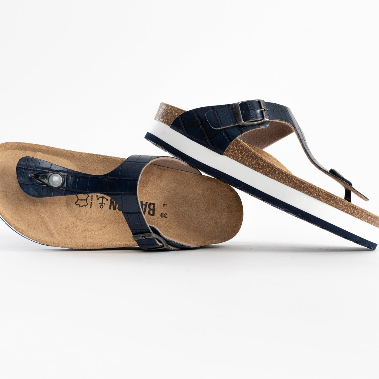 Asturias Navy Blue Platform Sandals