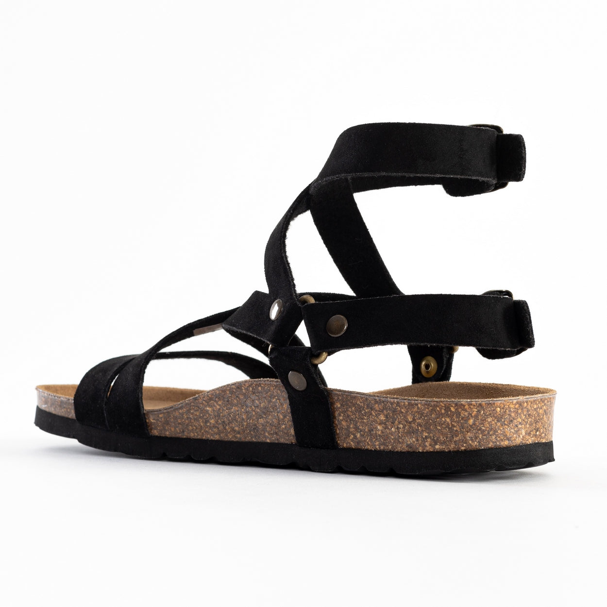 Armidale Black Multi-Strap Sandals