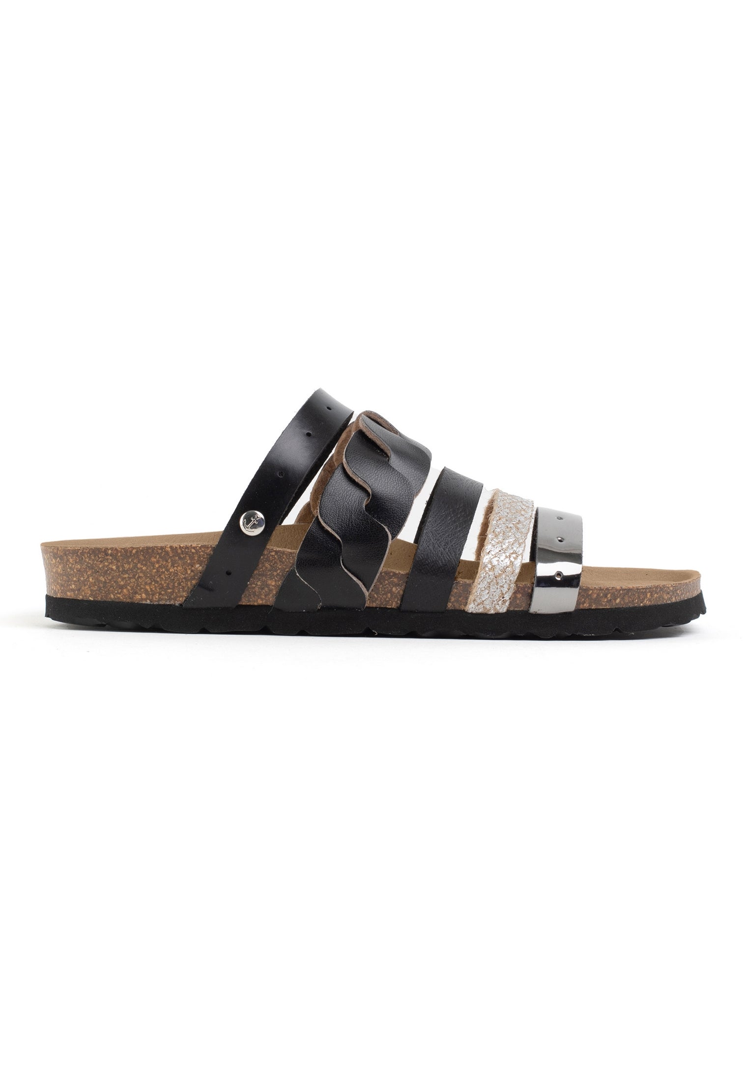 Black Crystal Multi-Strap Sandals