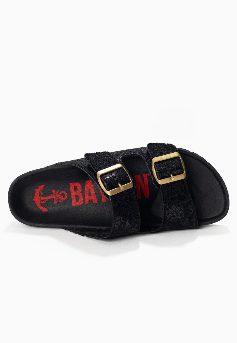 Atlas Black 2 Strap Sandals