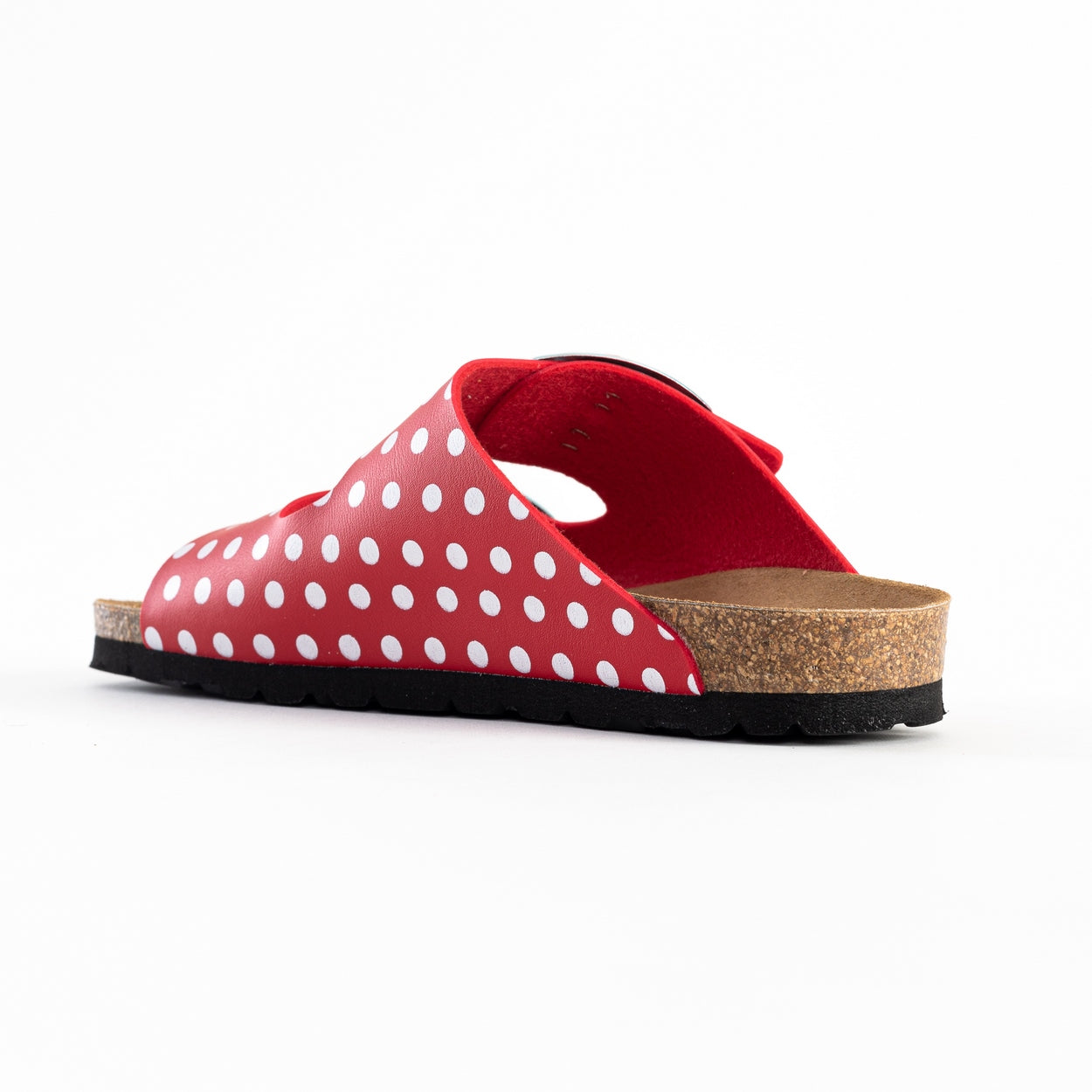 Alicante Red and White 2 Strap Sandals