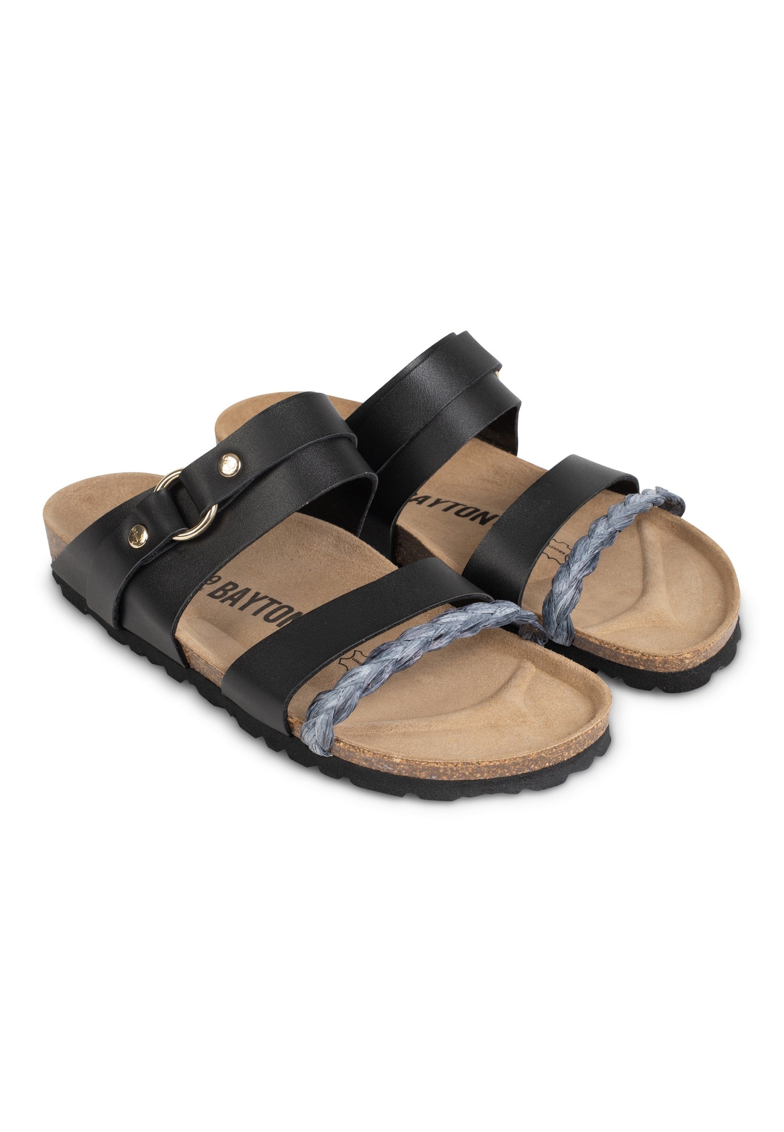 Sandals 2 Straps Guyana Bis Black