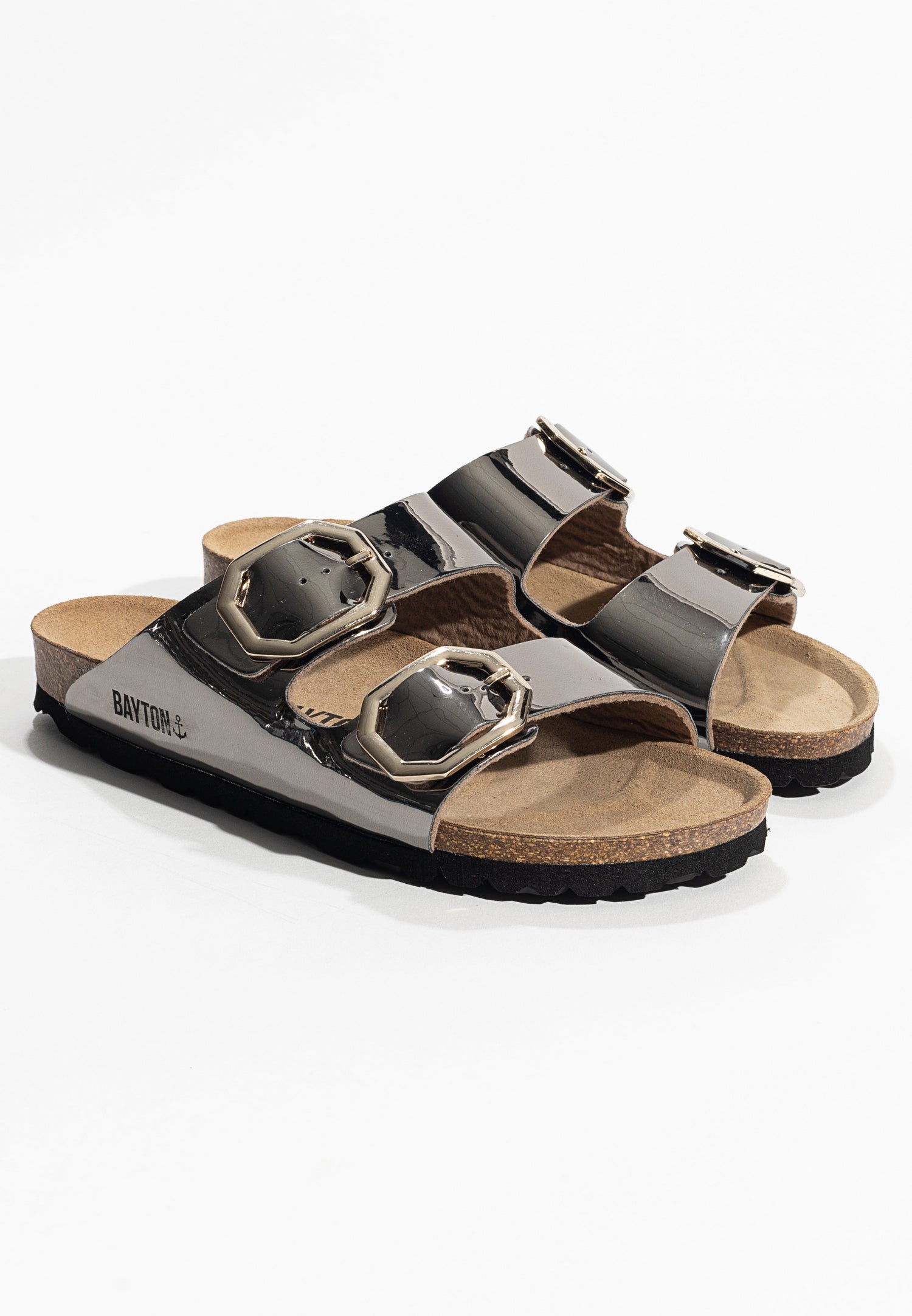 Atlas 2 Straps Dark Silver Sandals