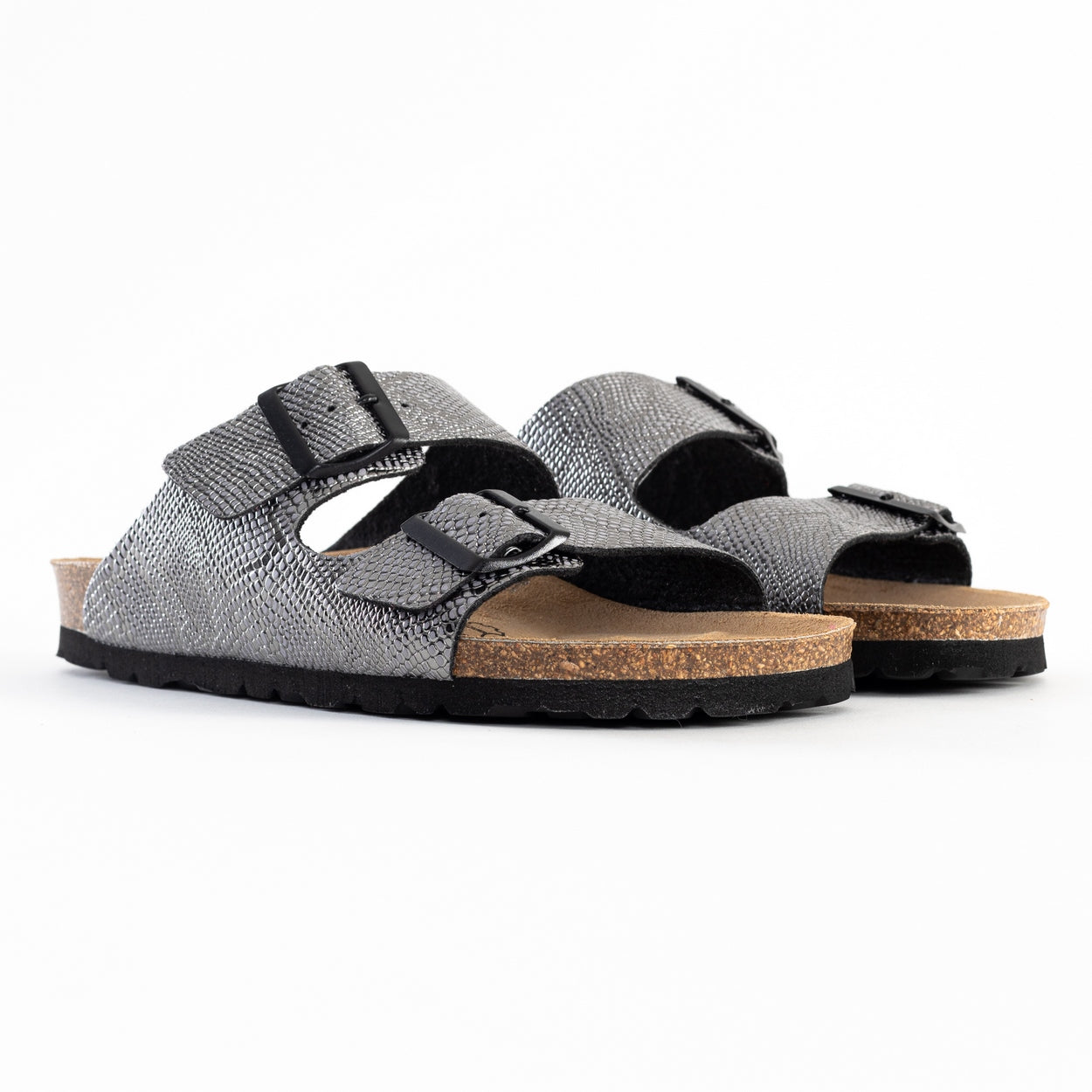 Atlas Black 2 Strap Sandals