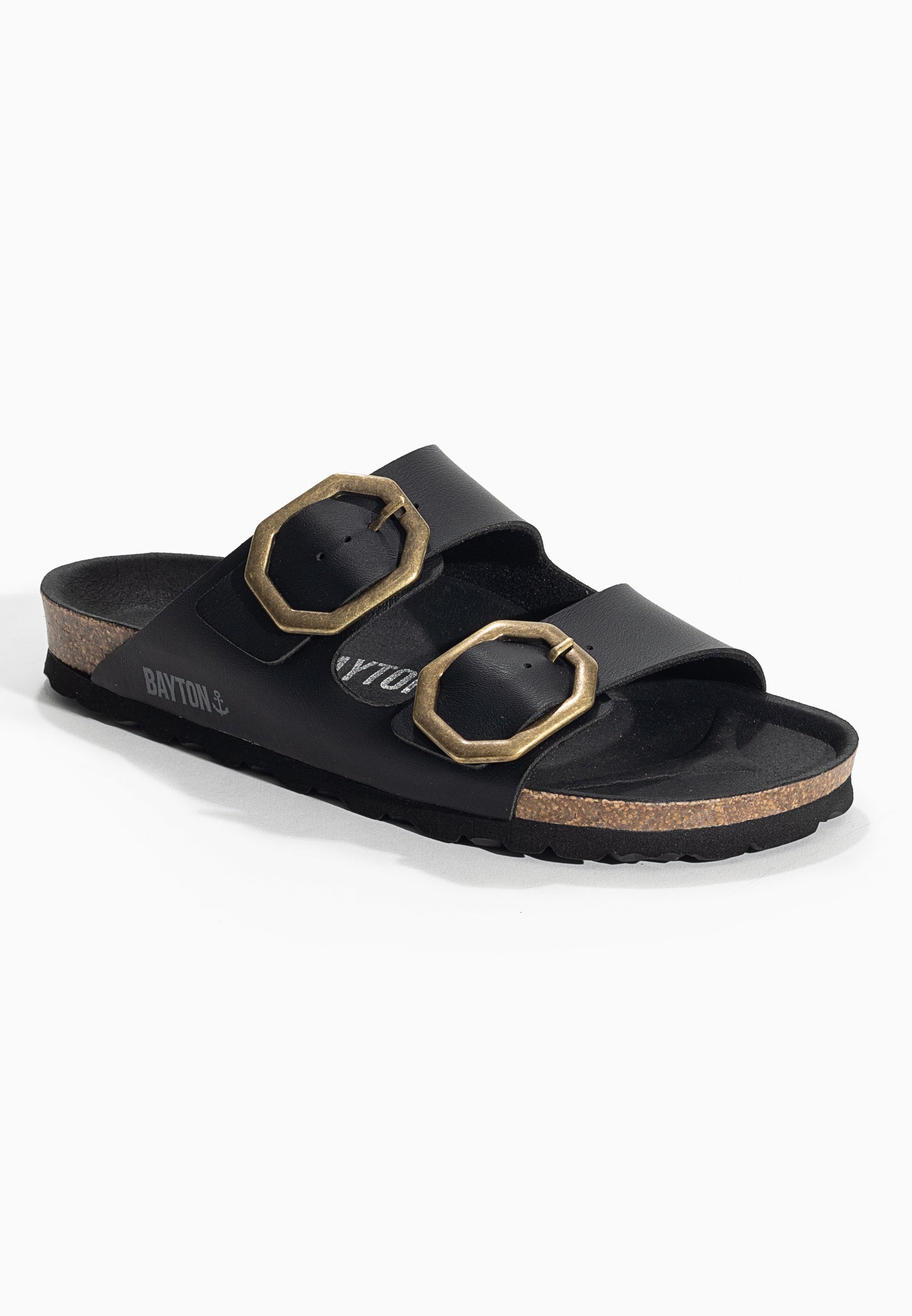 Atlas Black 2 Strap Sandals