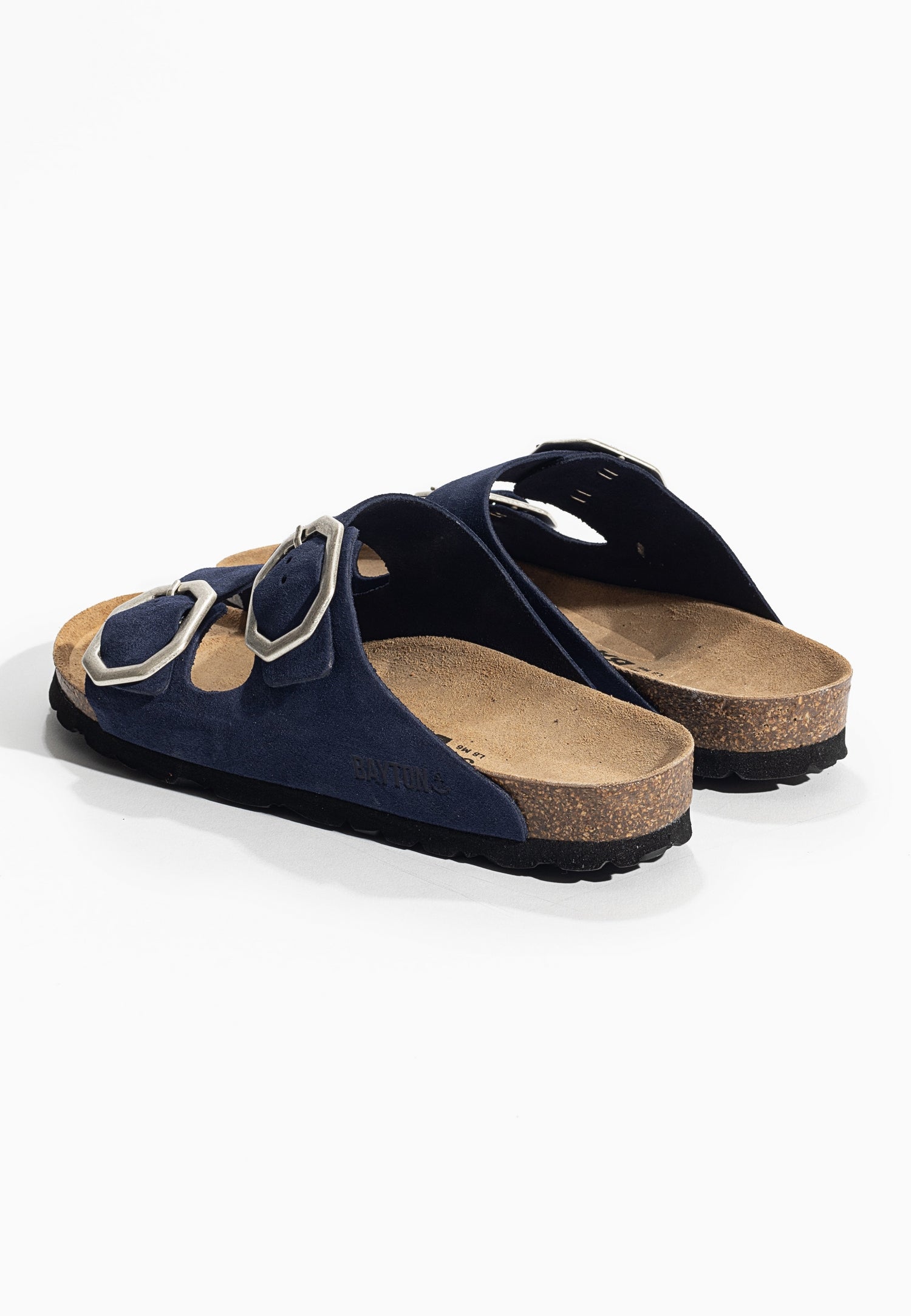 Sandales 2 Brides Atlas Bleu marine en Cuir Suédé