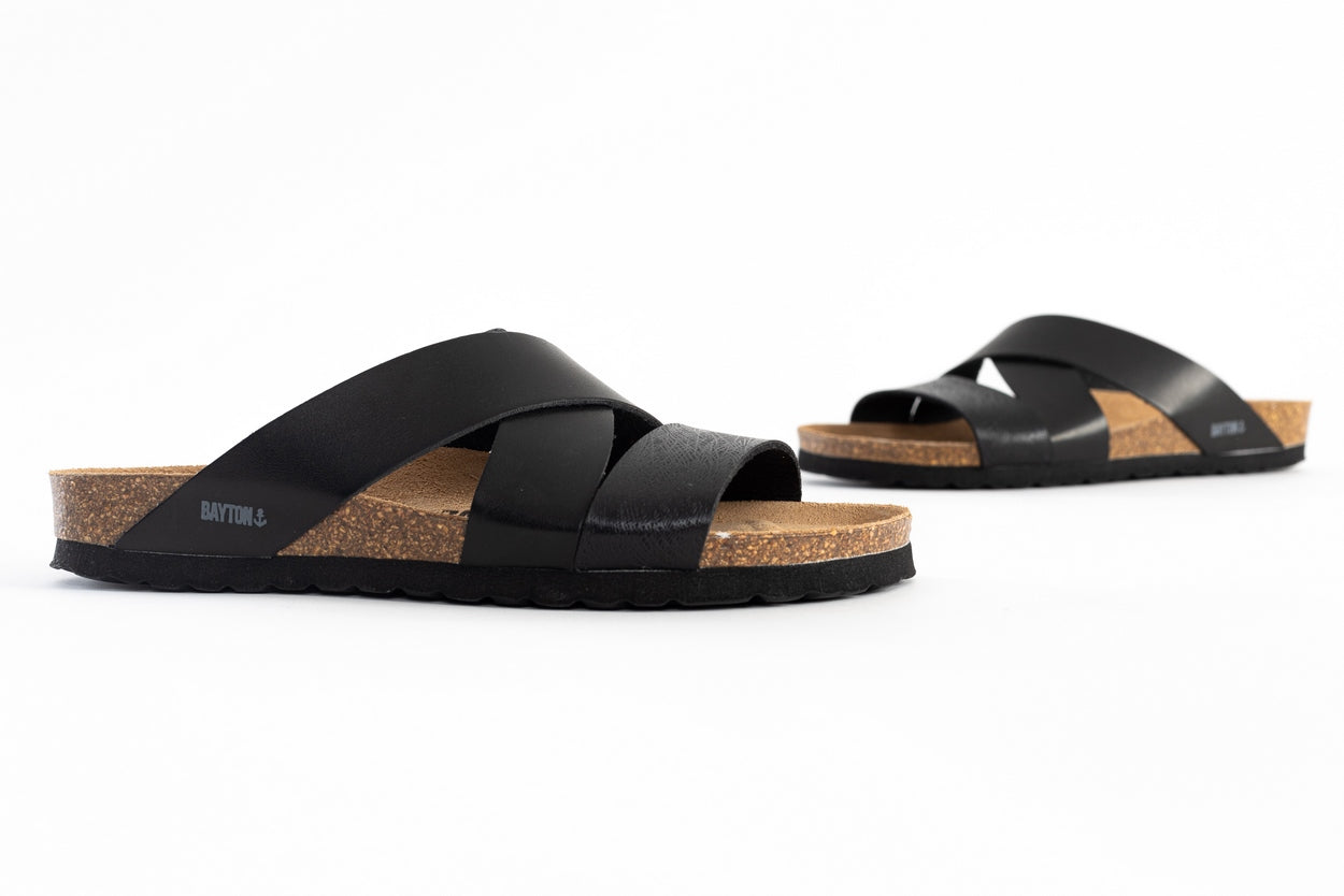 Seville Black Multi-Strap Sandals