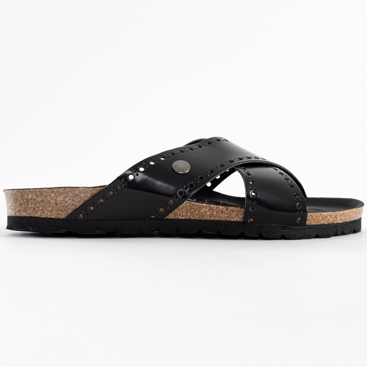 Elche Black 2 Strap Sandals