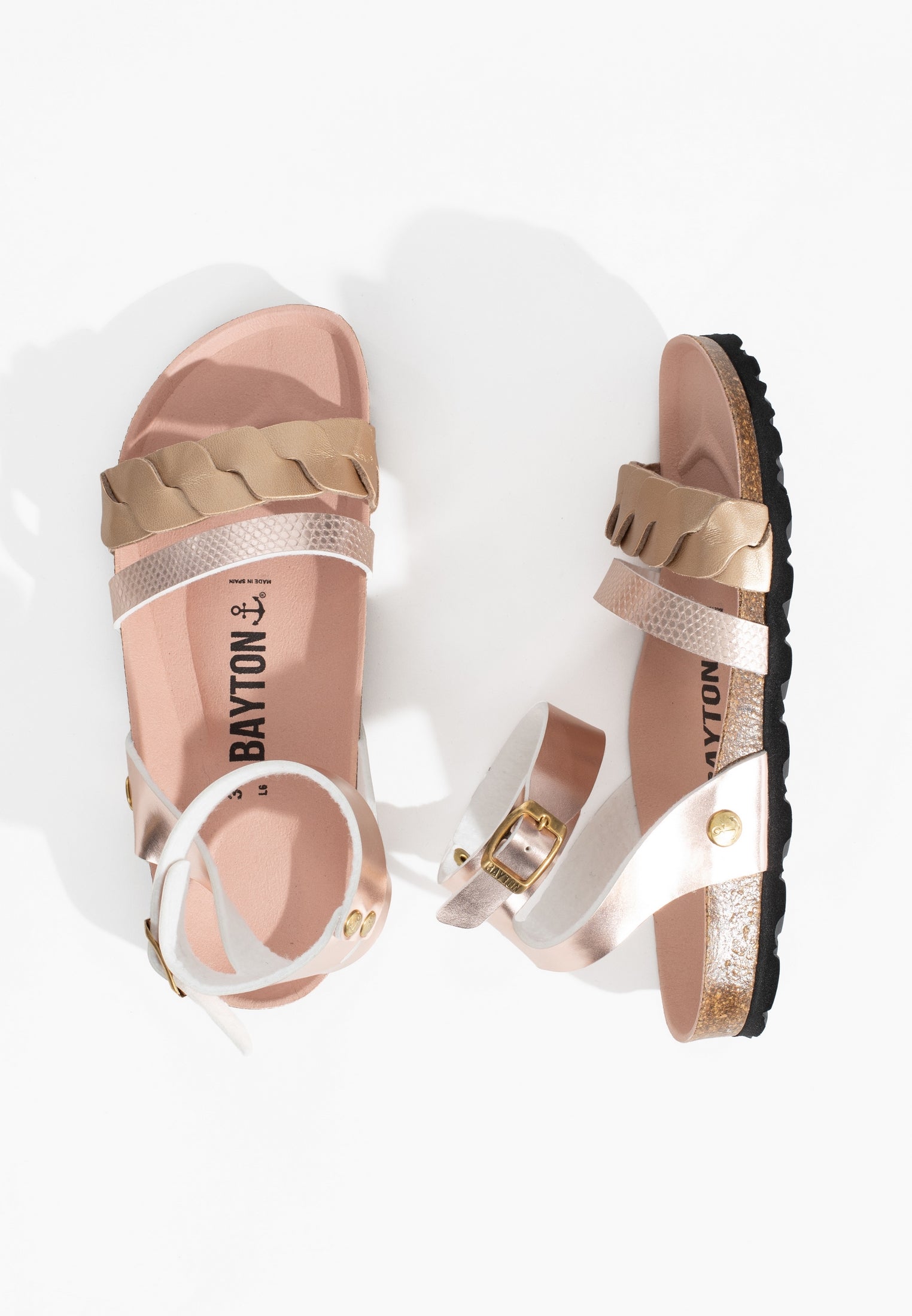 Capucine Rose Gold Multi-Strap Sandals