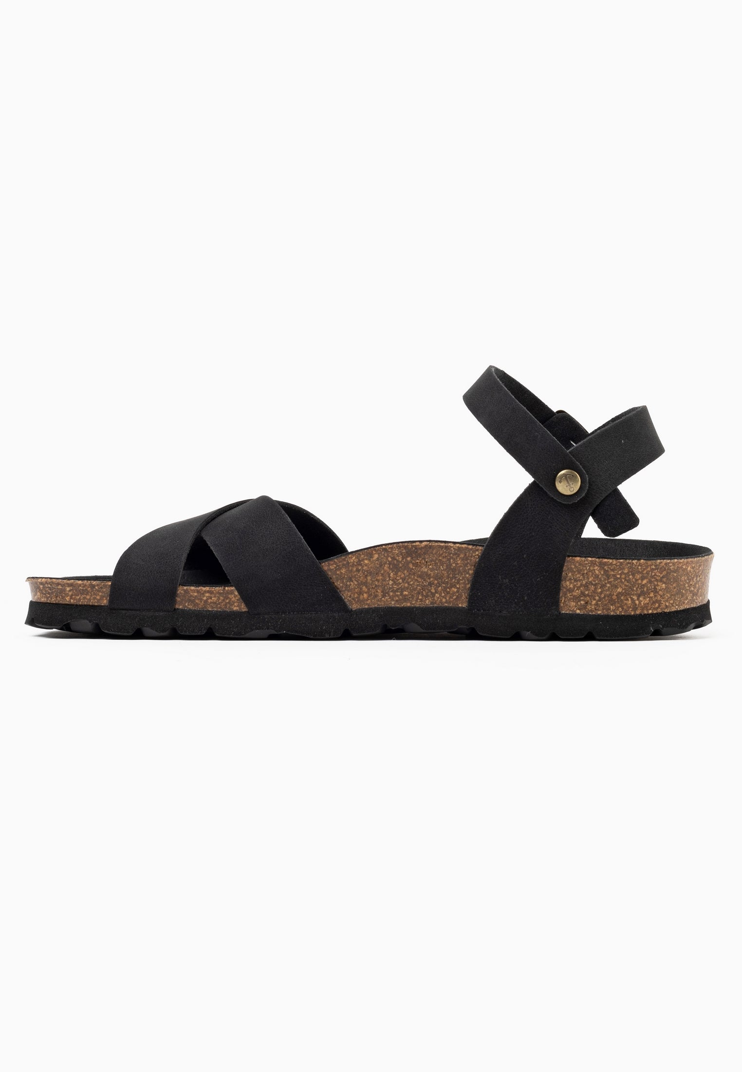 Vallado Black Multi-Strap Sandals