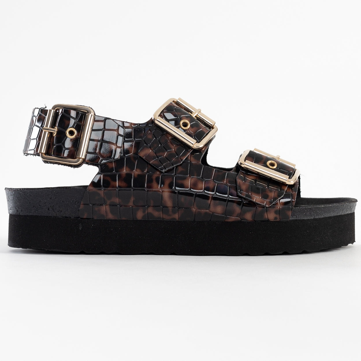 Rosa Brown Platform Sandals