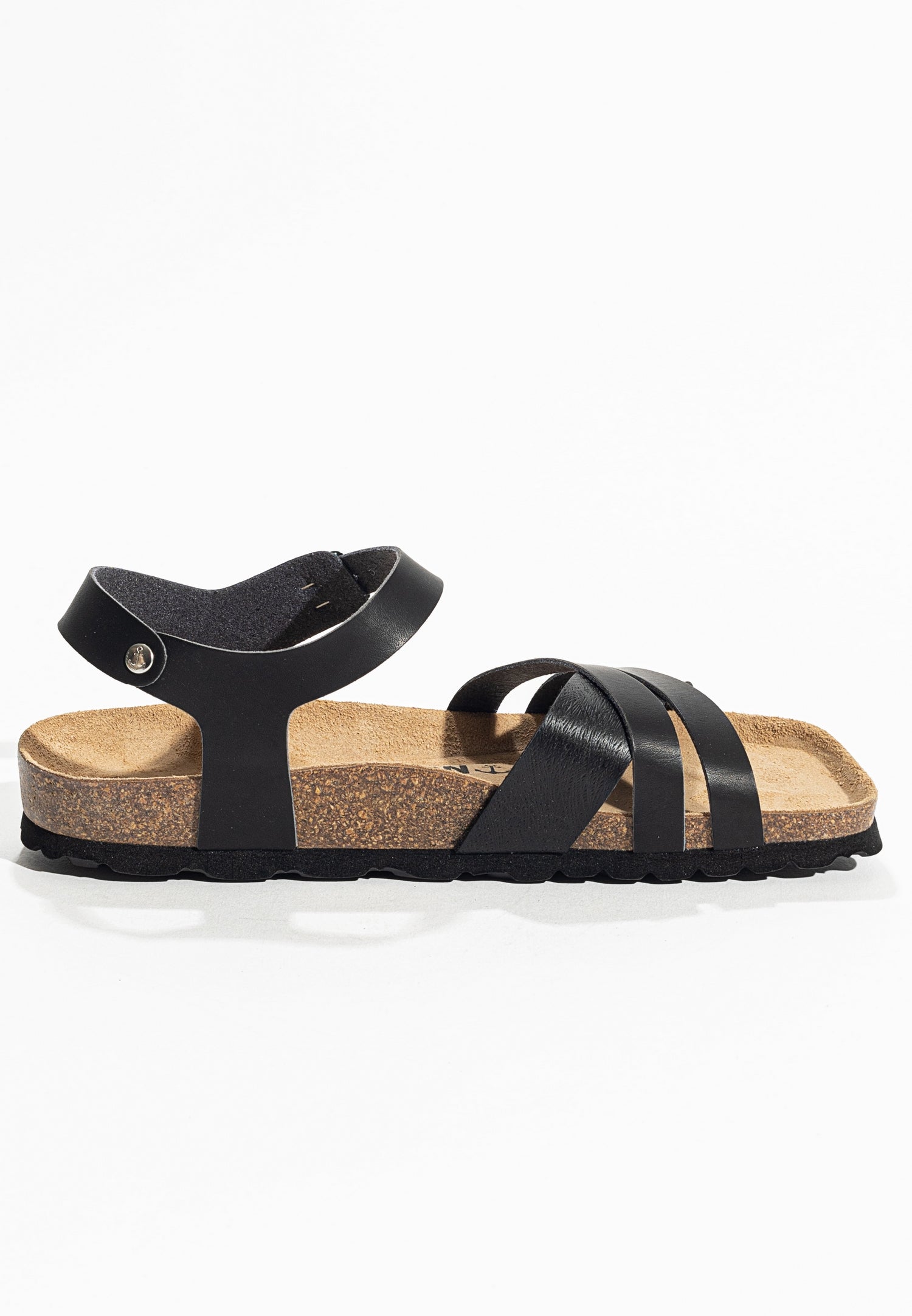 Denia Black Multi-Strap Sandals