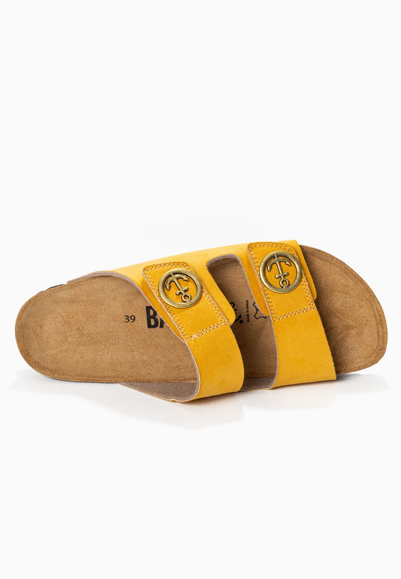 Anatol Yellow 2 Strap Sandals