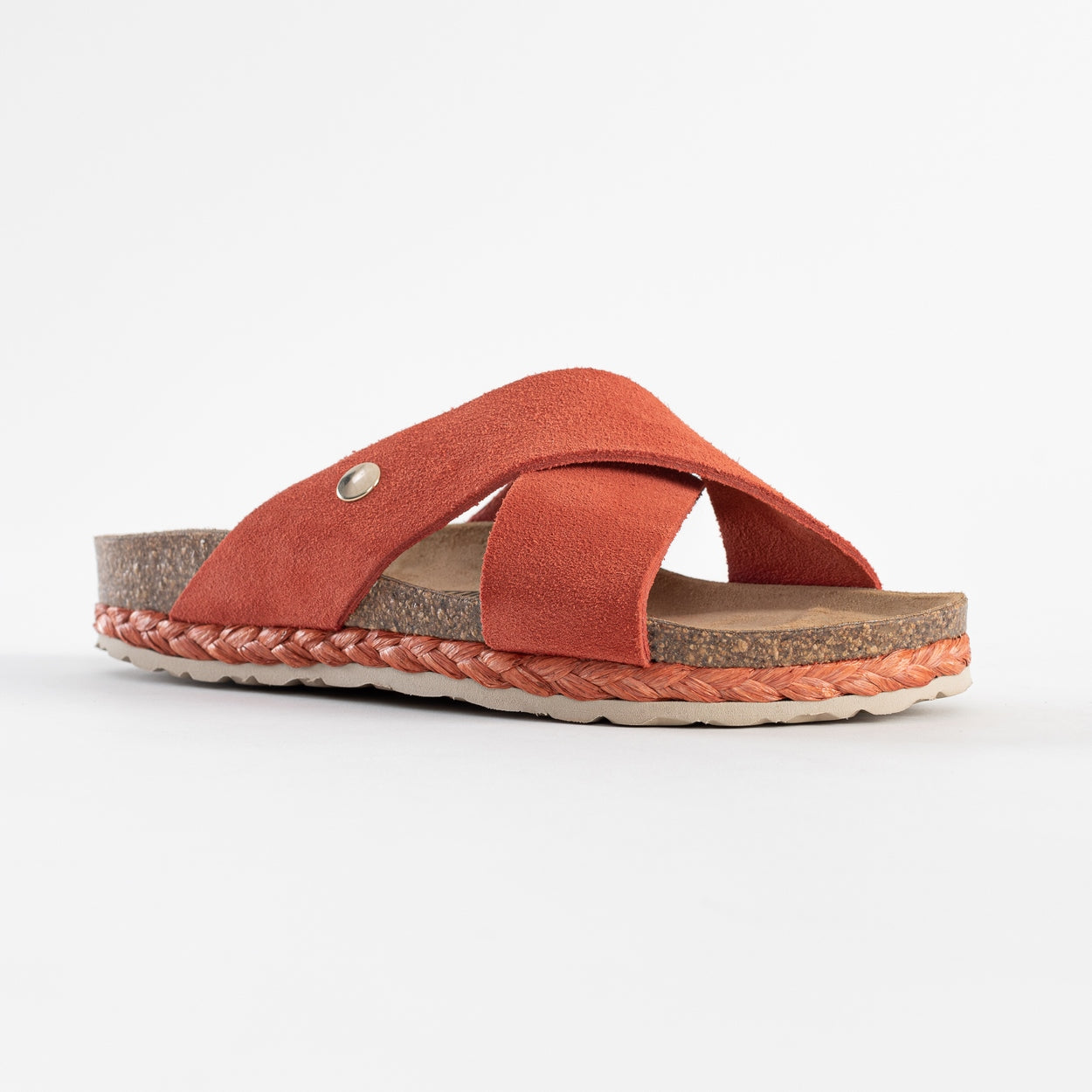 Burgos Coral Suede Leather 2 Strap Sandals