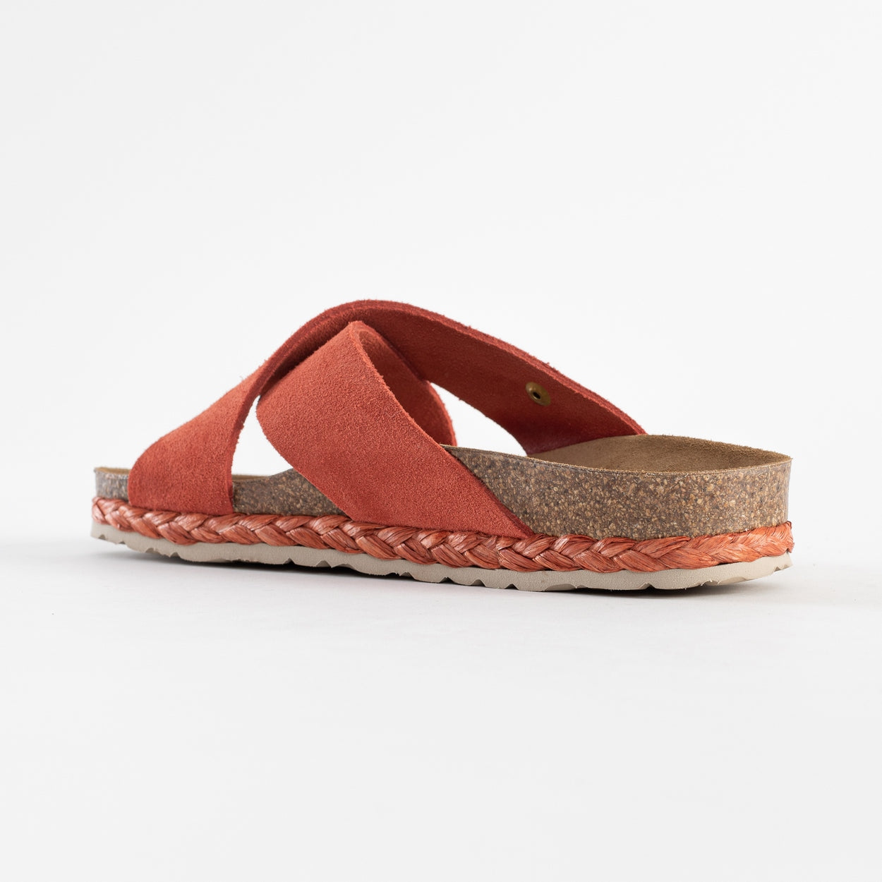 Burgos Coral Suede Leather 2 Strap Sandals