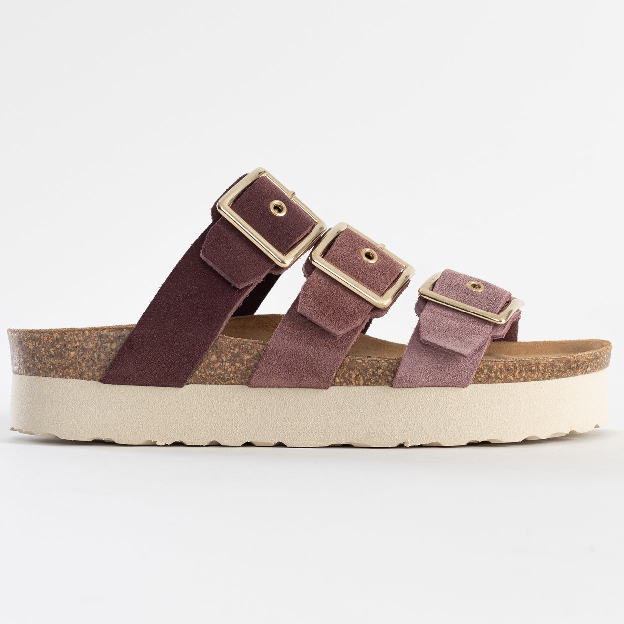 Castelo Multicolor Suede Leather Platform Sandals