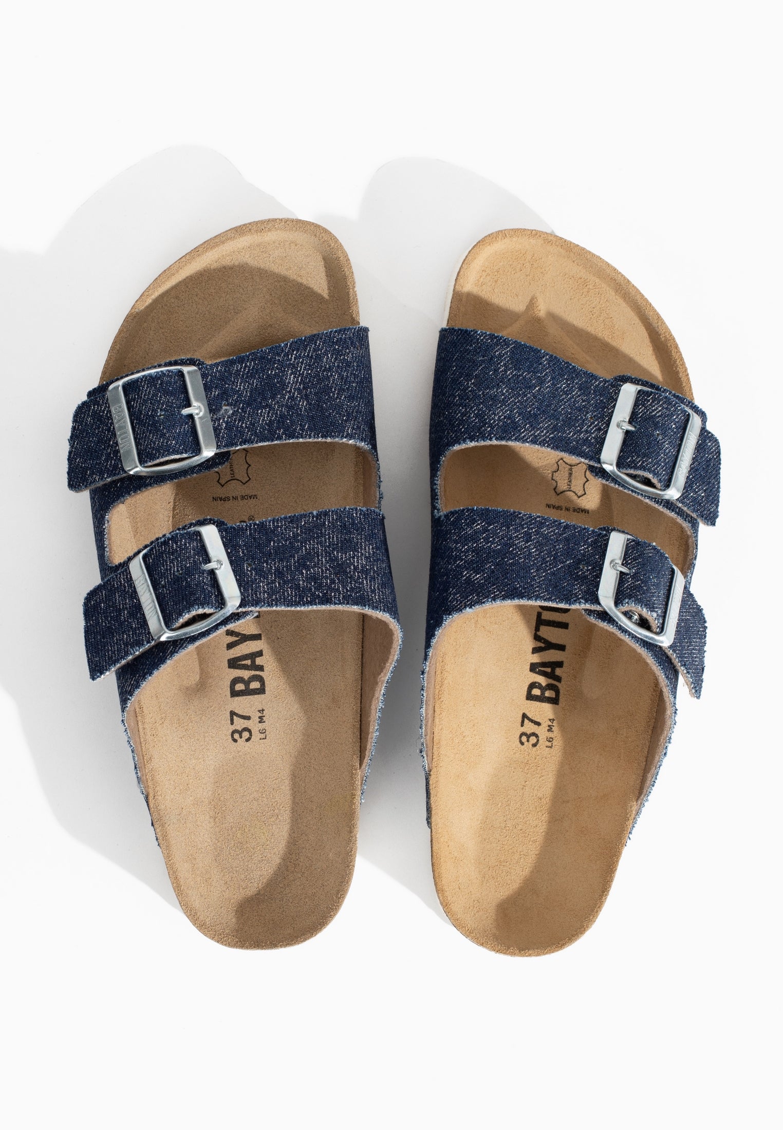 Alicante Raw Blue Denim 2 Strap Sandals