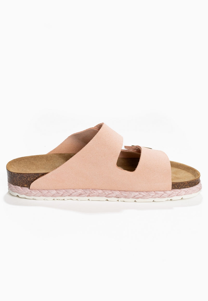 Belinda Rose Suede Leather 2 Strap Sandals