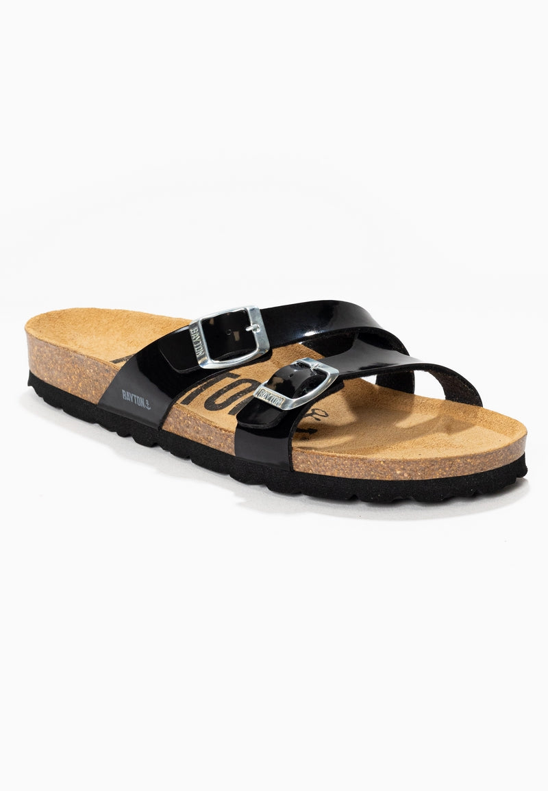 Cleo Black 2 Strap Sandals