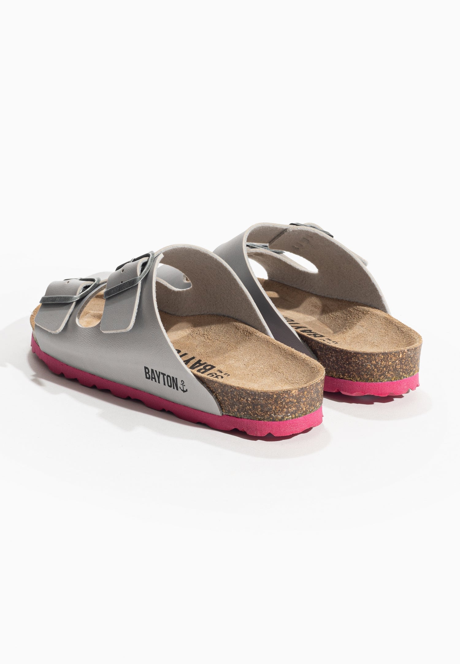 Arizona Silver 2 Strap Sandals