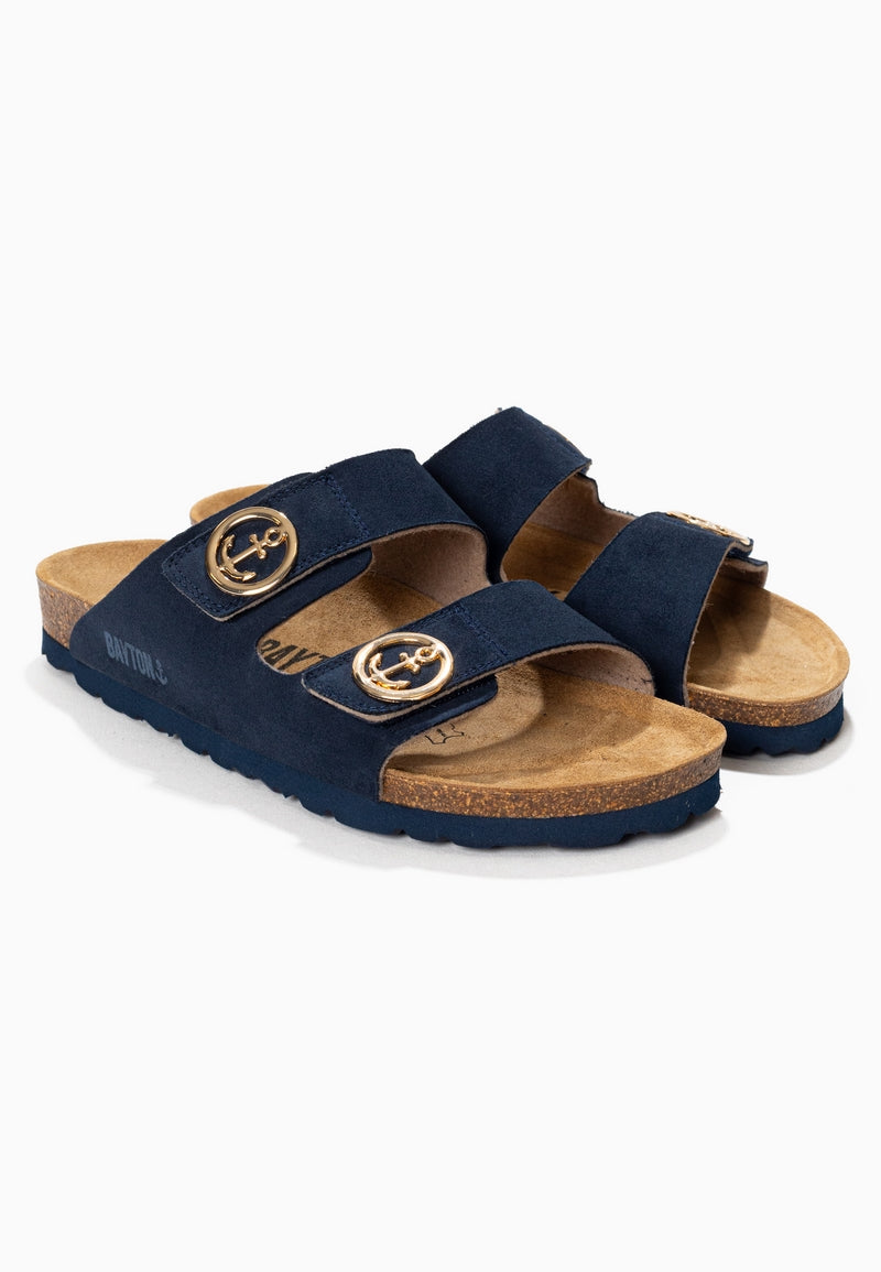 Anatol Navy Blue 2 Strap Sandals